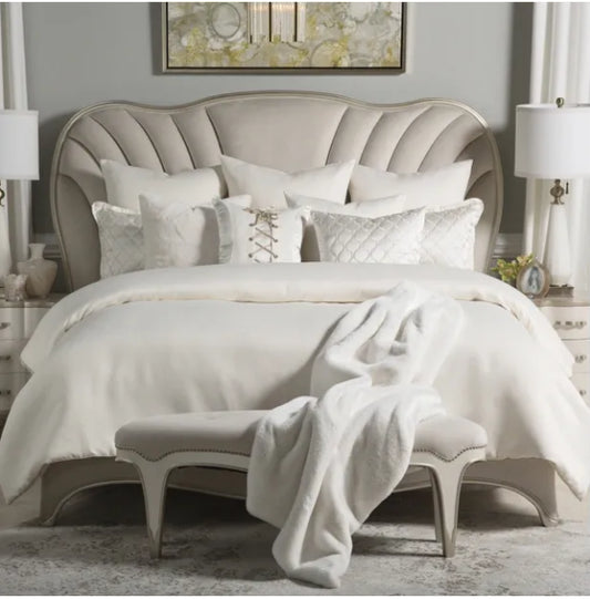 10 Piece King Ivory Comforter Set