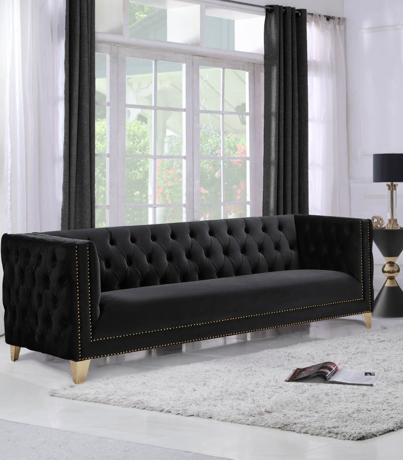 Tufted sofa with Gold Nailheads