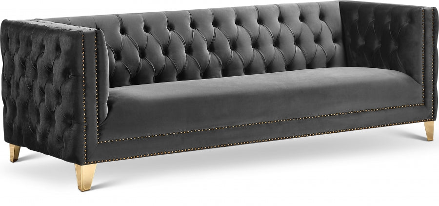 Tufted sofa with Gold Nailheads