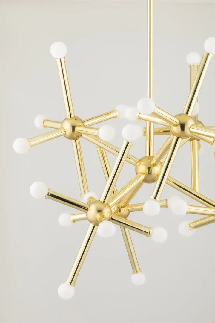Jax’s Chandelier Vintage Polished Brass 48 Light