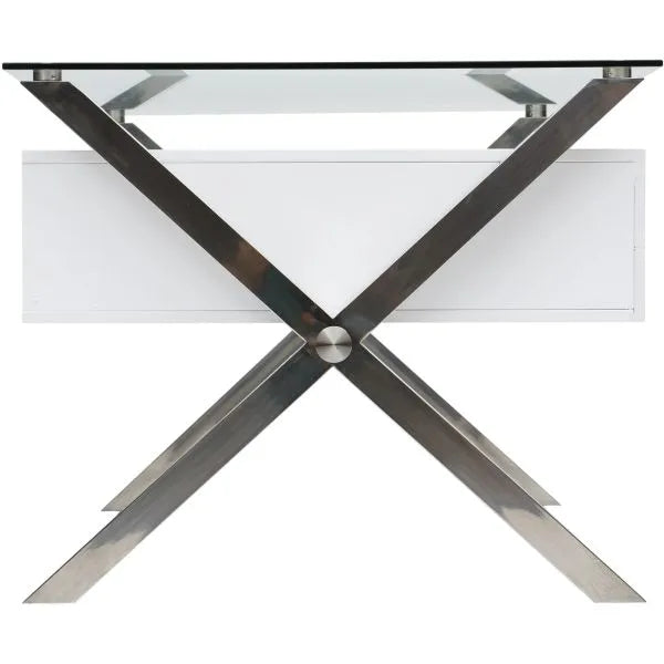 Barkley Desk Large White & Silver