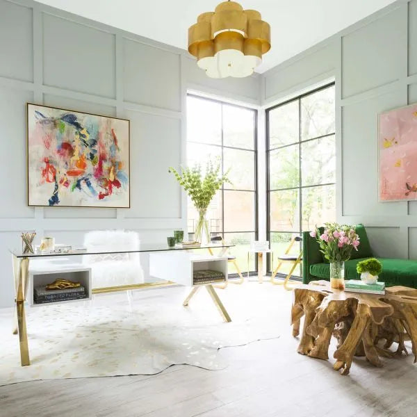 Barkley Desk Large White & Gold