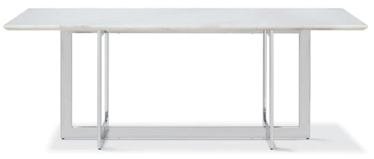 Casper Marble Dining Table Polished Stainless Steel