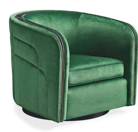 Couture Green Swivel Chair