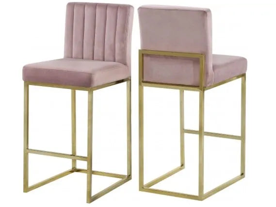 Giselle Velvet Counter Stool Set of Two