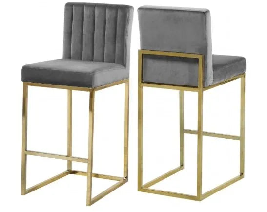 Giselle Velvet Counter Stool Set of Two