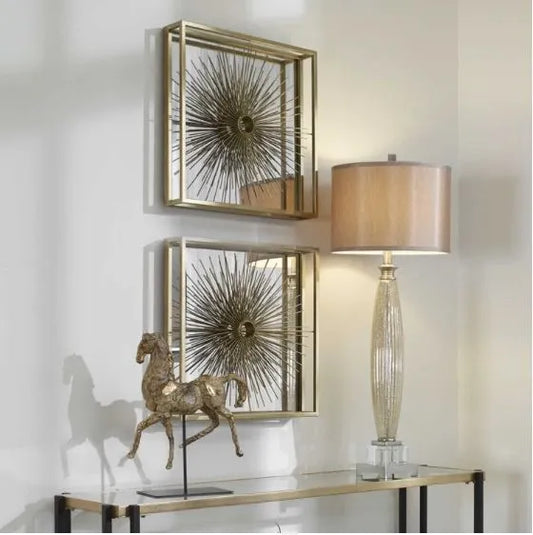 Gold Mirrored Wall Decor