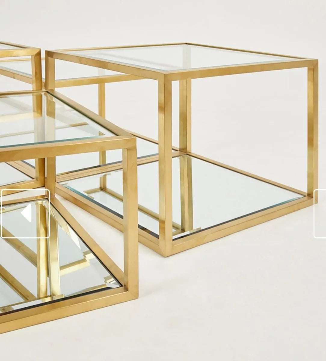 Gold Multi Level Coffee Table
