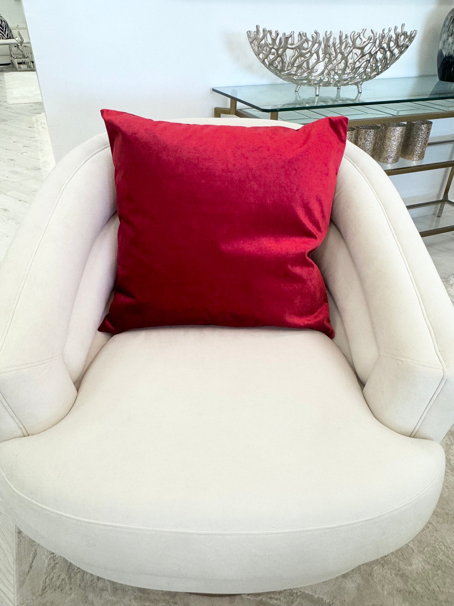 Luxe Valentine Red Pillow
