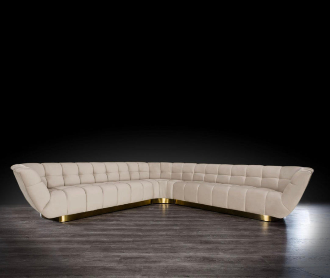 Sectional with Gold Base