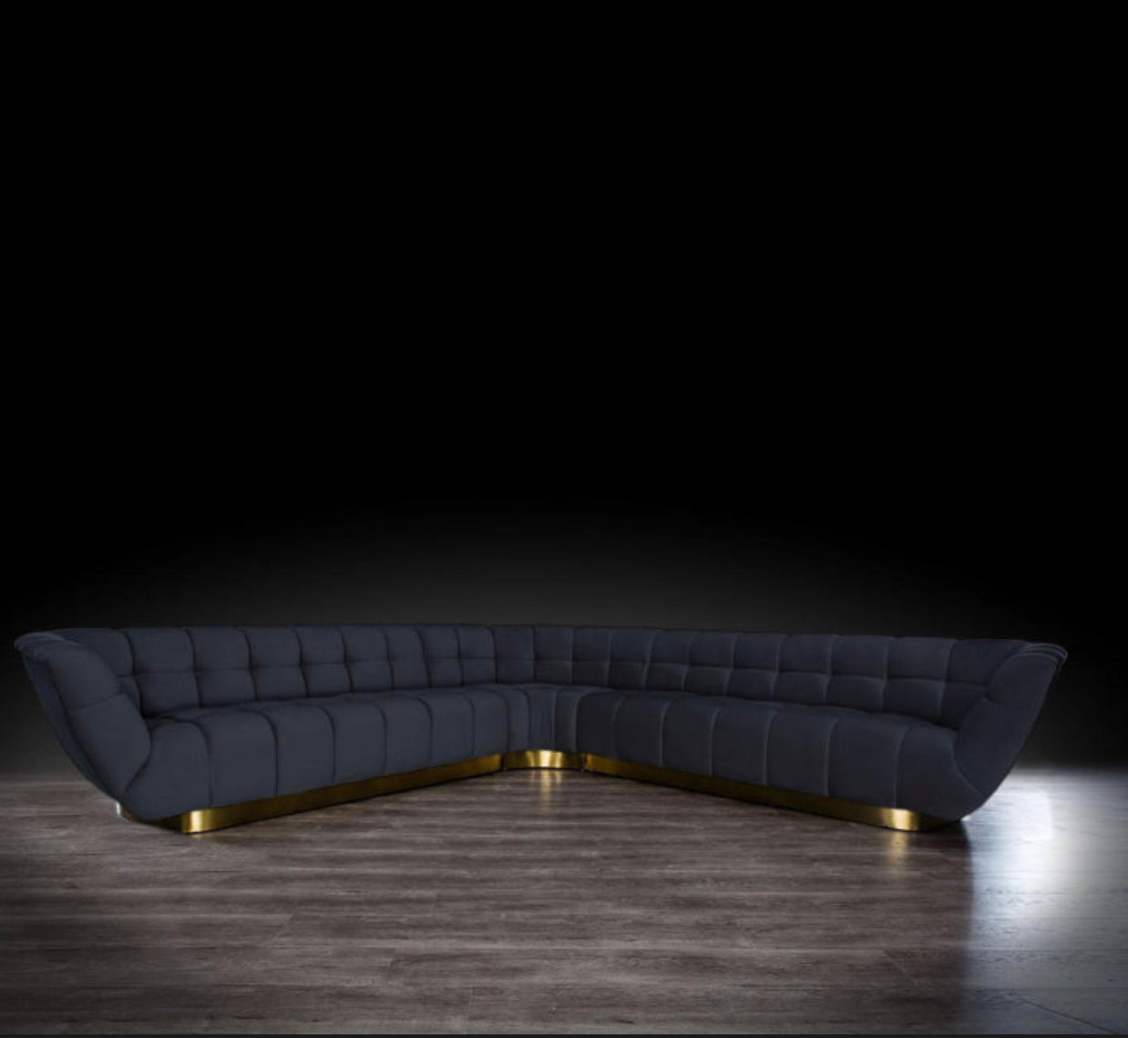 Sectional with Gold Base