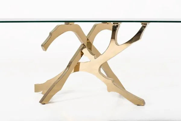 Lucy Glass & Gold Dining Table with 4 Chairs