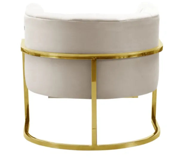 Maddie Accent Chair with Gold Base