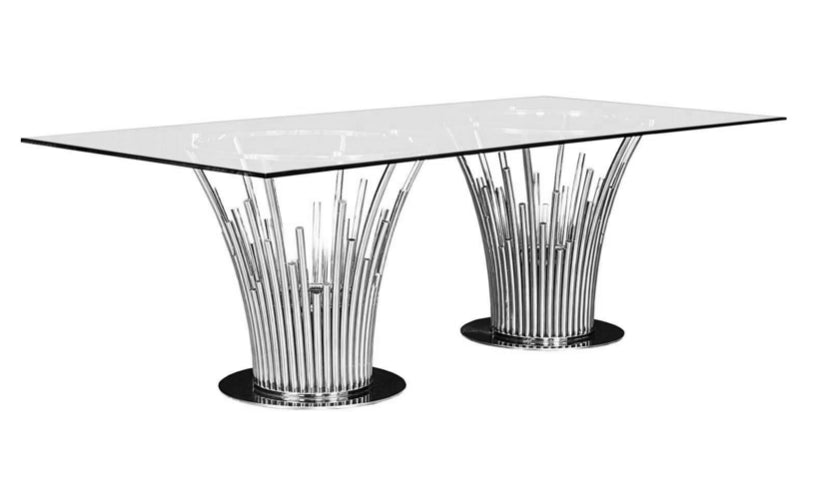 Maurice Rectangular Glass Dining Table