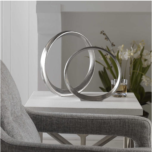 Orbits Nickel Ring Sculptures S/2