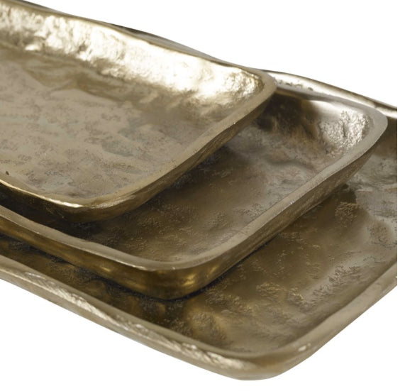 Artisan Trays Antique Gold S/3