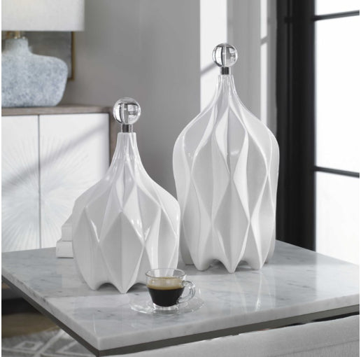 Klara Bottles White S/2