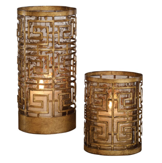 Ruhi Hurricane Candleholders S/2