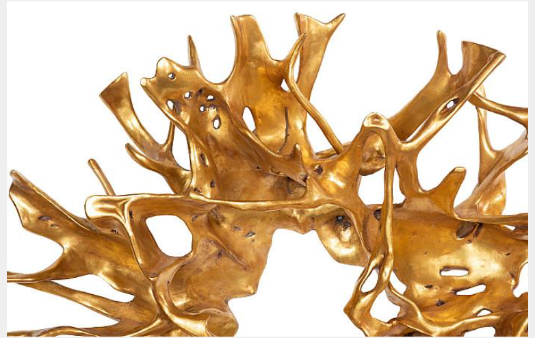 Cast Root Wall Decor, Gold Leaf