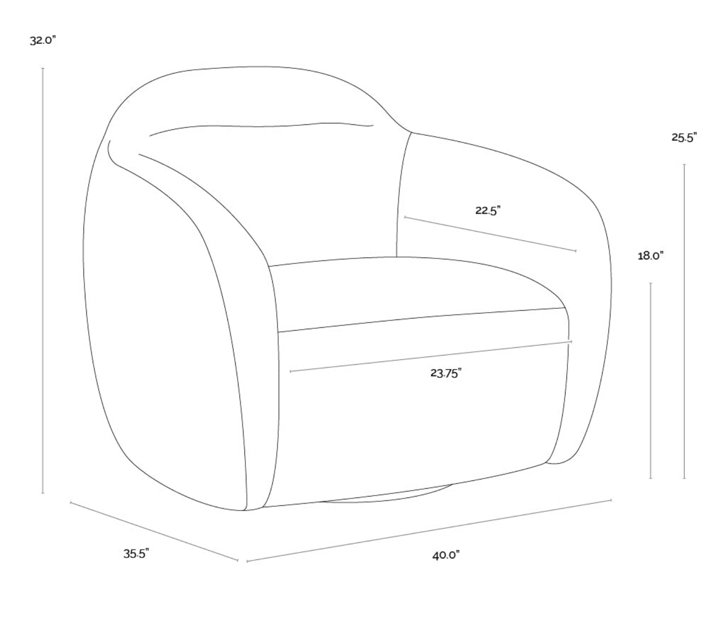 Chelo Swivel Lounge Chair