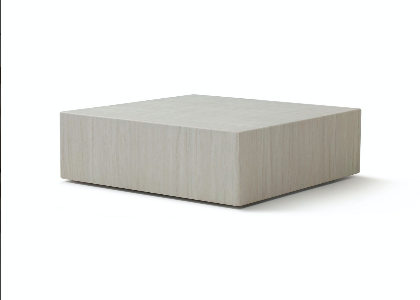Beige Travertine Cube Square Marble Coffee Table