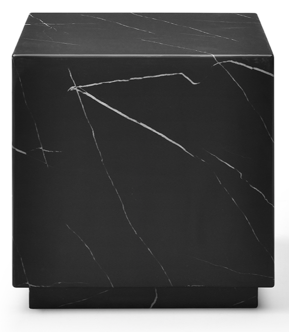 Iris Black Marble Side Table