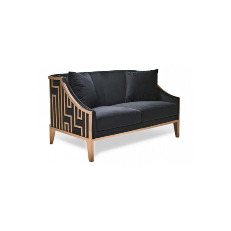 Adriana Titanium Gold Loveseat