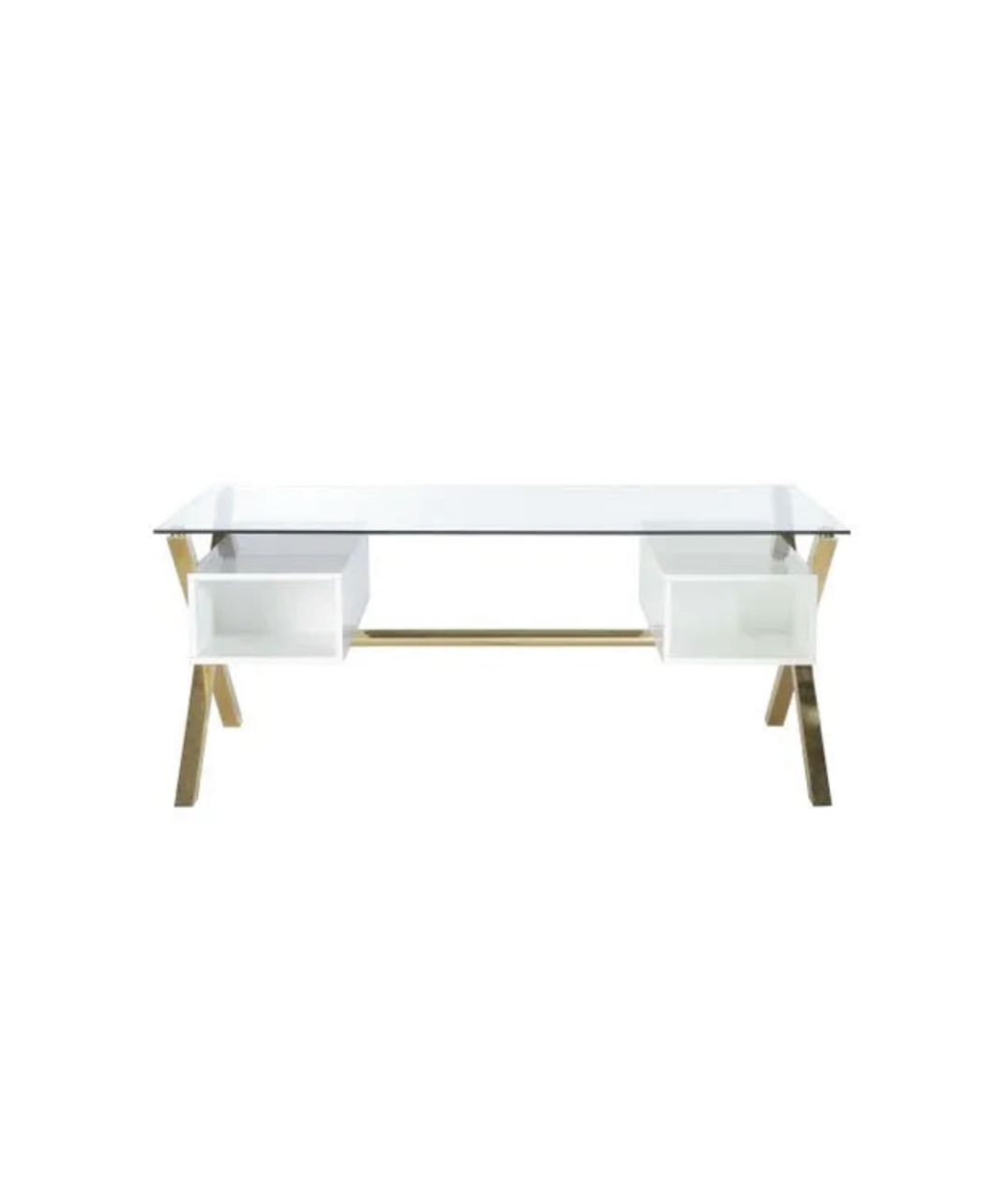Barkley Desk Large White & Gold