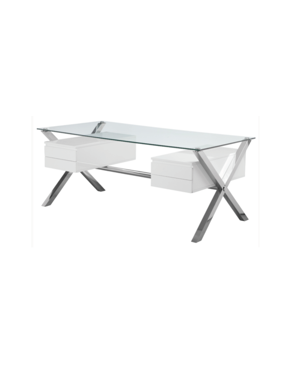 Barkley Desk Large White & Silver