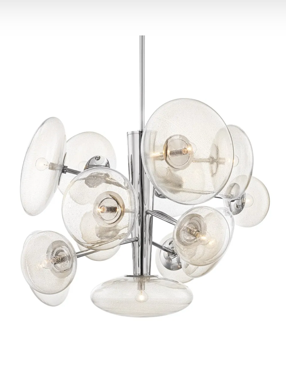 Poster Chandelier Aged Brass