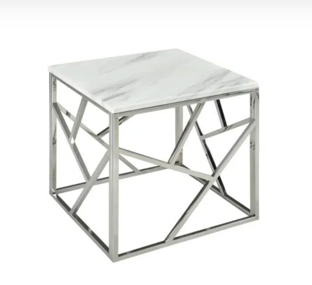 Carol Faux Marble Top Carole End Table