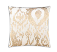 White & Gold Raven Pillow