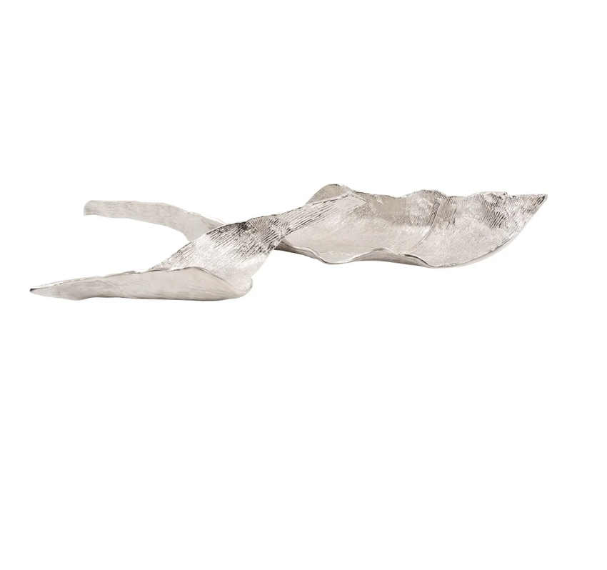 Small Twisted Silver Leaf