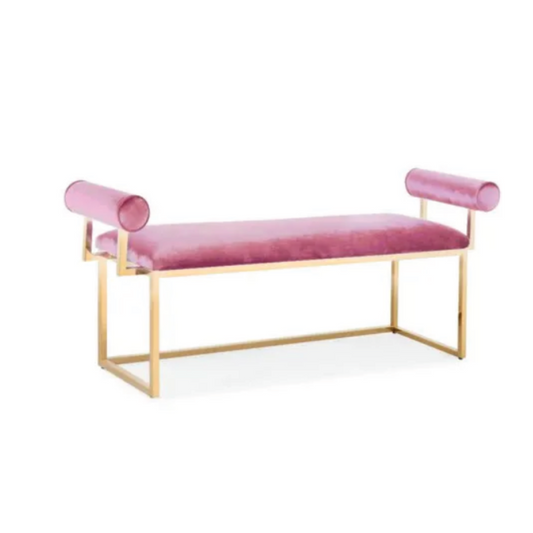 Sarah Pink Velvet Bench