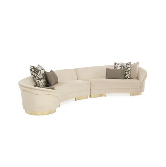 Grandiose Cream Sectional 2 Piece