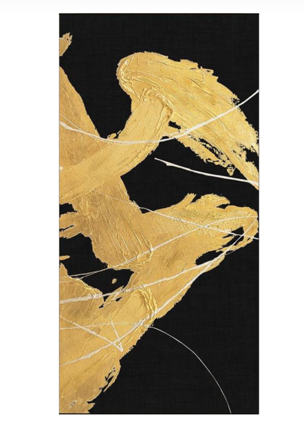 Black & Gold Whirlwind 3 Framed Art