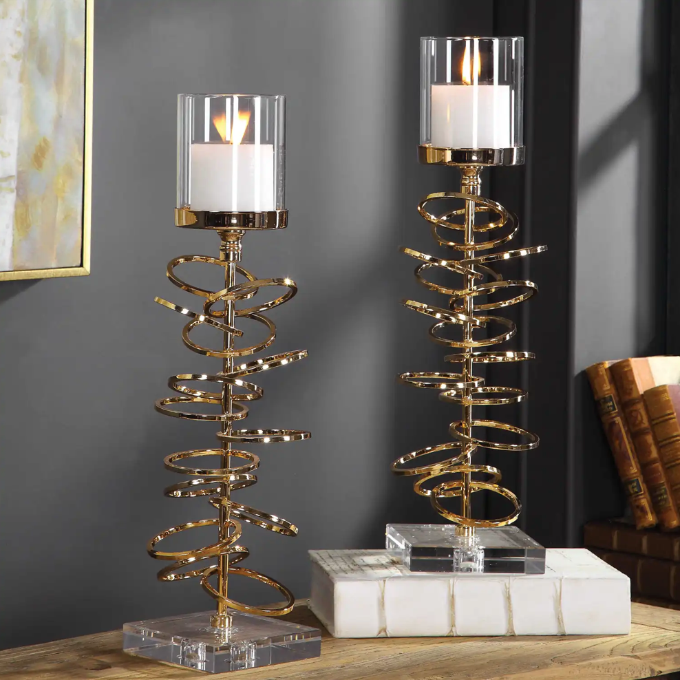 Tara Candle Holders S/2