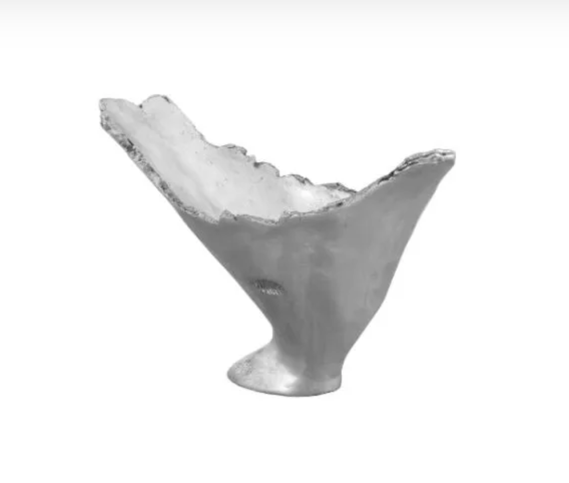 Silver Leaf Vase