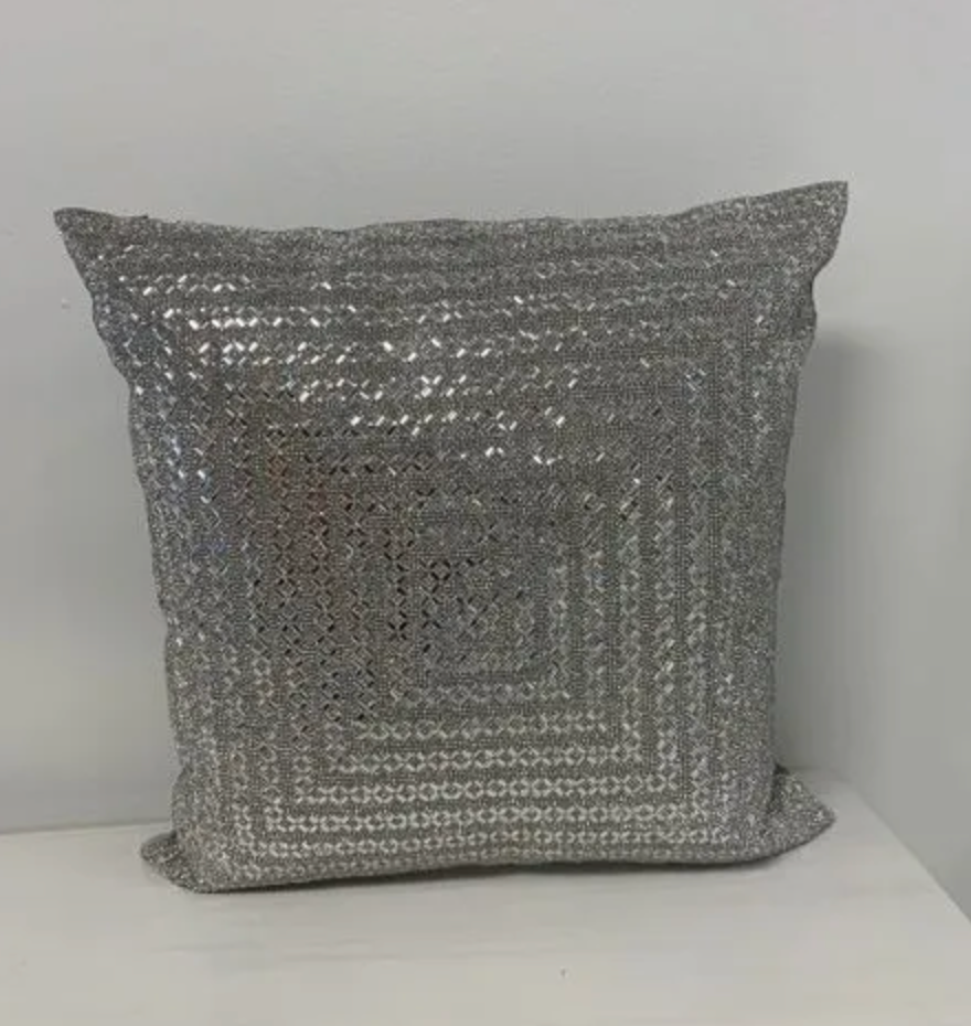 White 2024 sparkle pillow