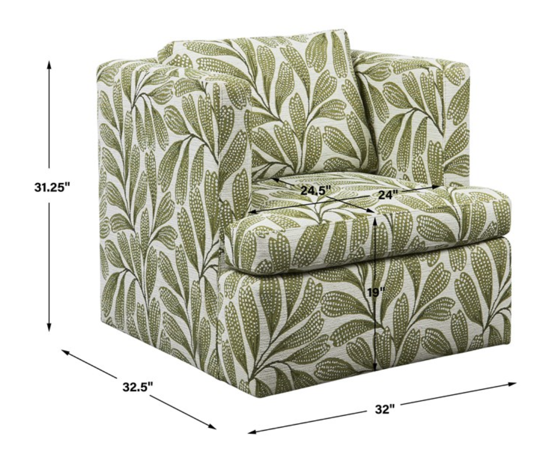 Elevated Swivel Chair - Hedge