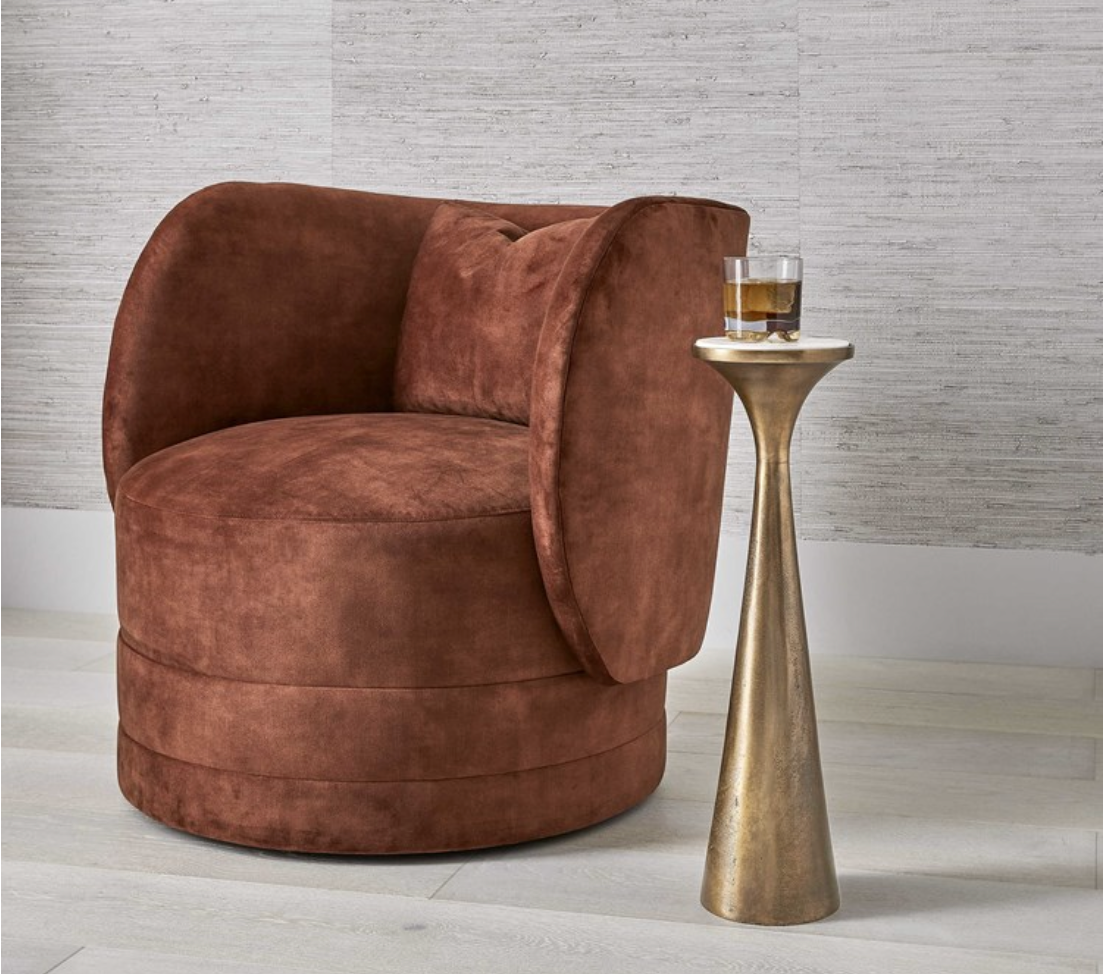 Sanctuary Swivel Chair - Deep Copper