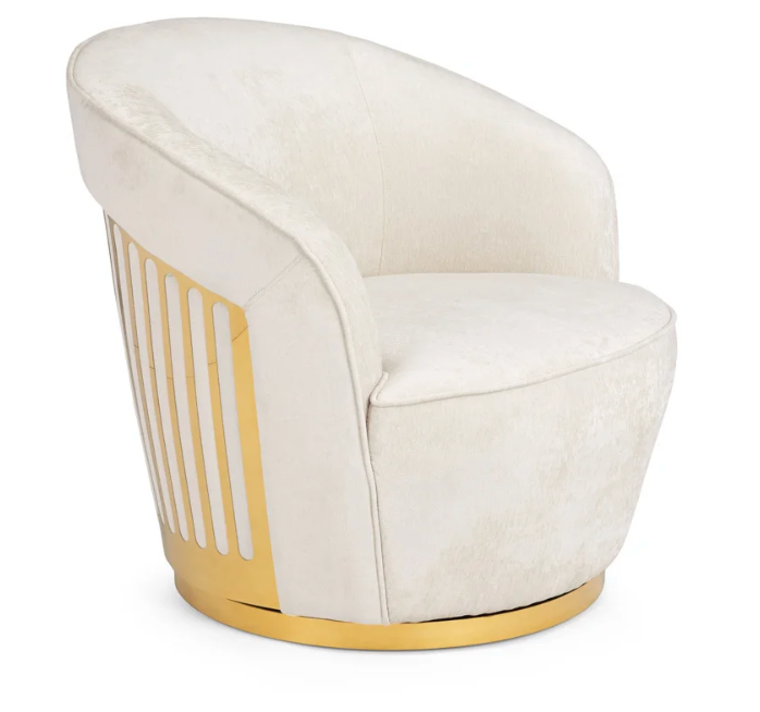 Lina Cream Swivel Chair