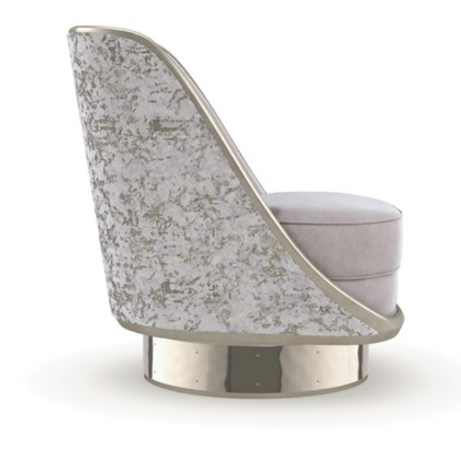 Go For A Spin Gray Lavender Swivel Chair