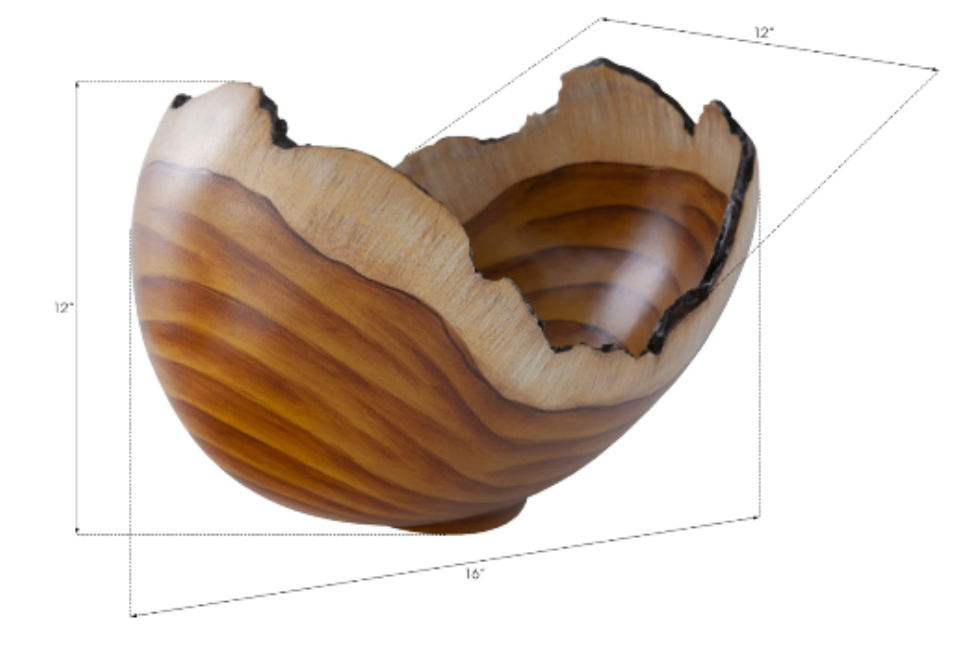 Faux Wood Bowl