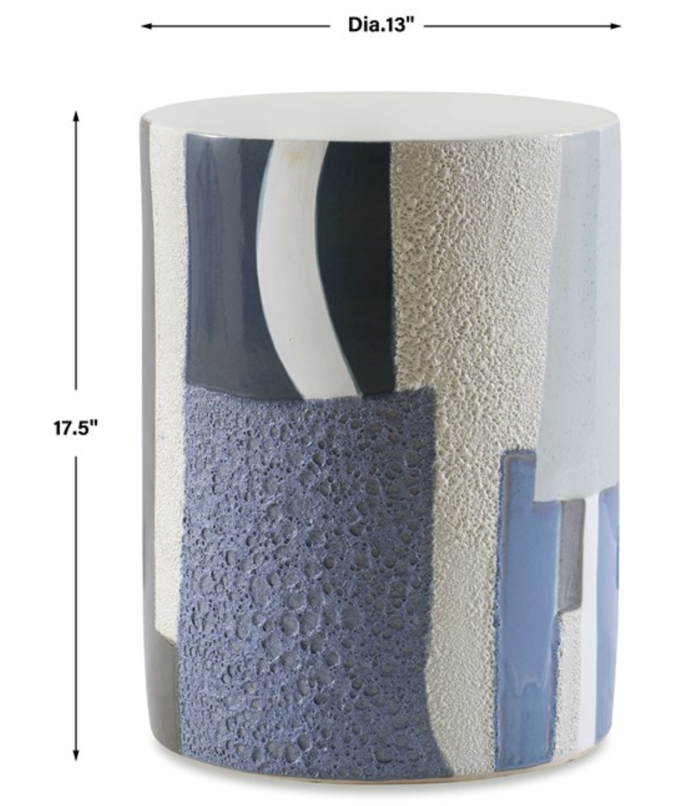 Graph Garden Stool Blue