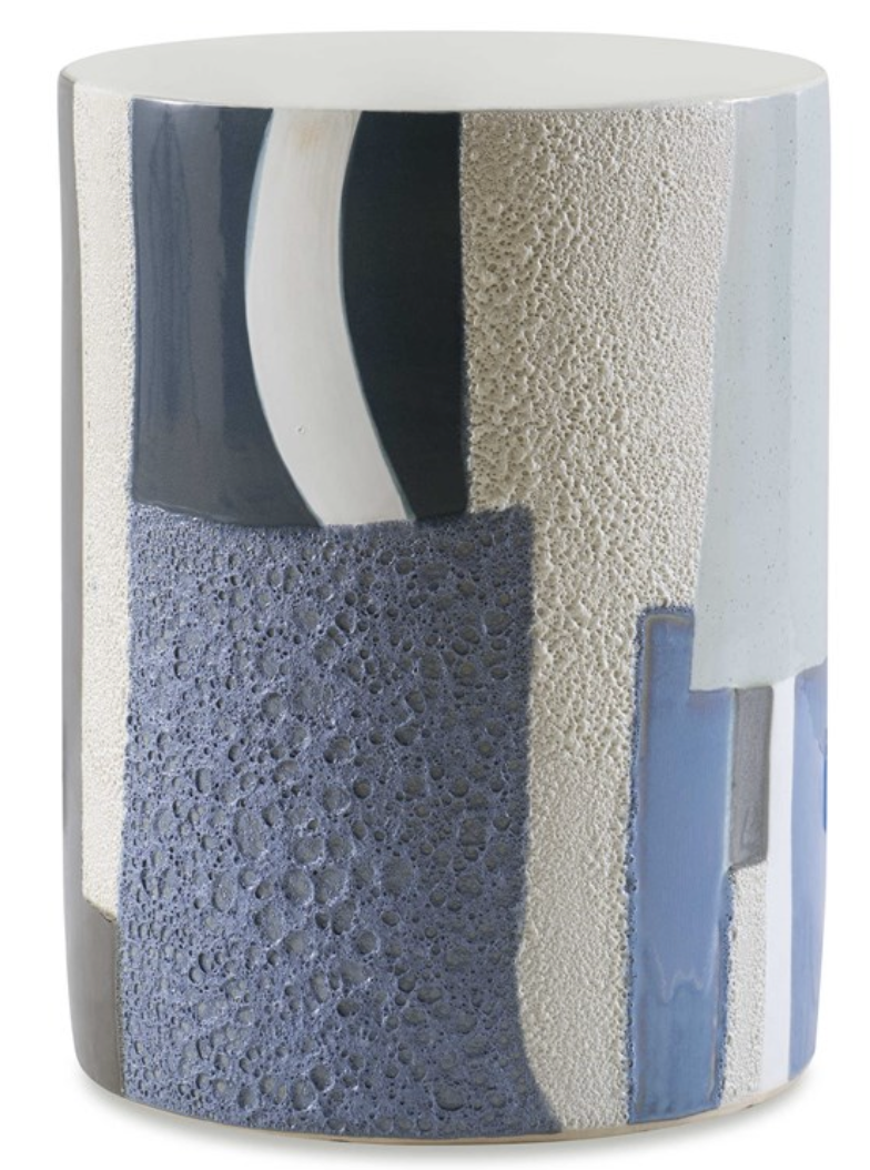 Graph Garden Stool Blue