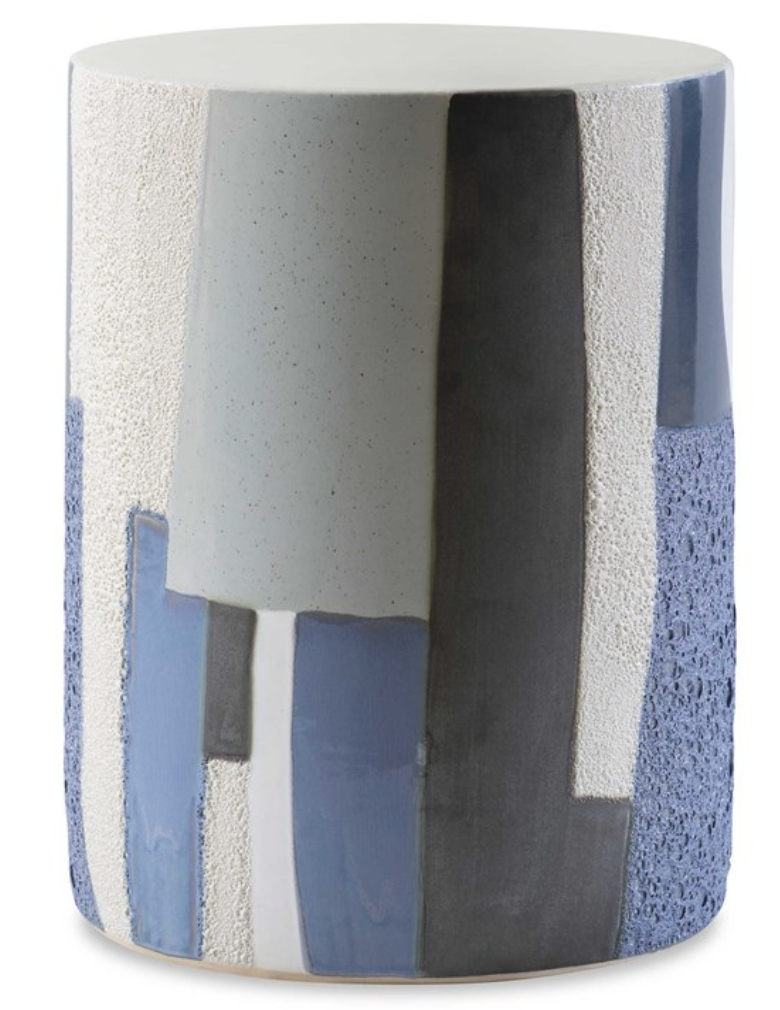 Graph Garden Stool Blue