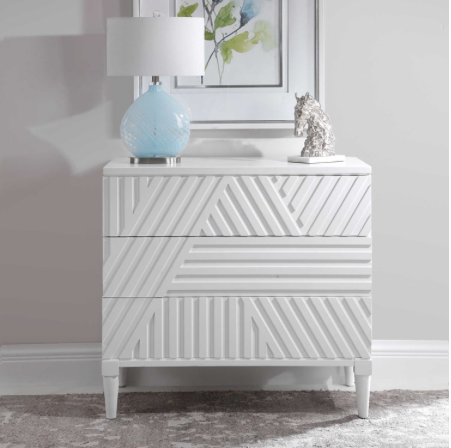 Colby 3 Drawer Chest White