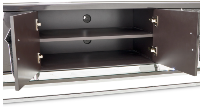 Glossy Charcoal Sand Media Cabinet