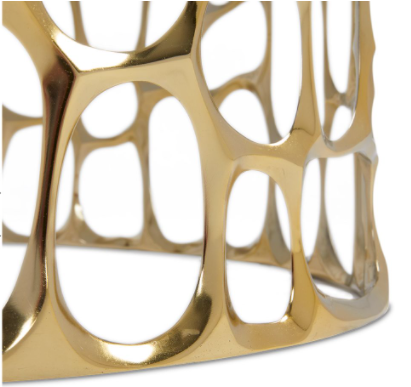 Mario Gold End Table With Marble Top
